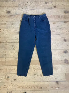 1990s Relaxed Fit Black Denim Jeans by L.A. Blues