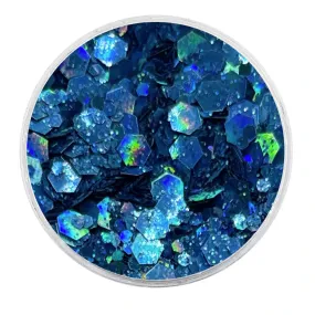 Biodegradable Holographic Blue Glitter - Festival Glitter Mix (BioMarine)