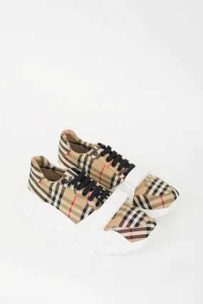 Brown & White Check Regis Sneaker