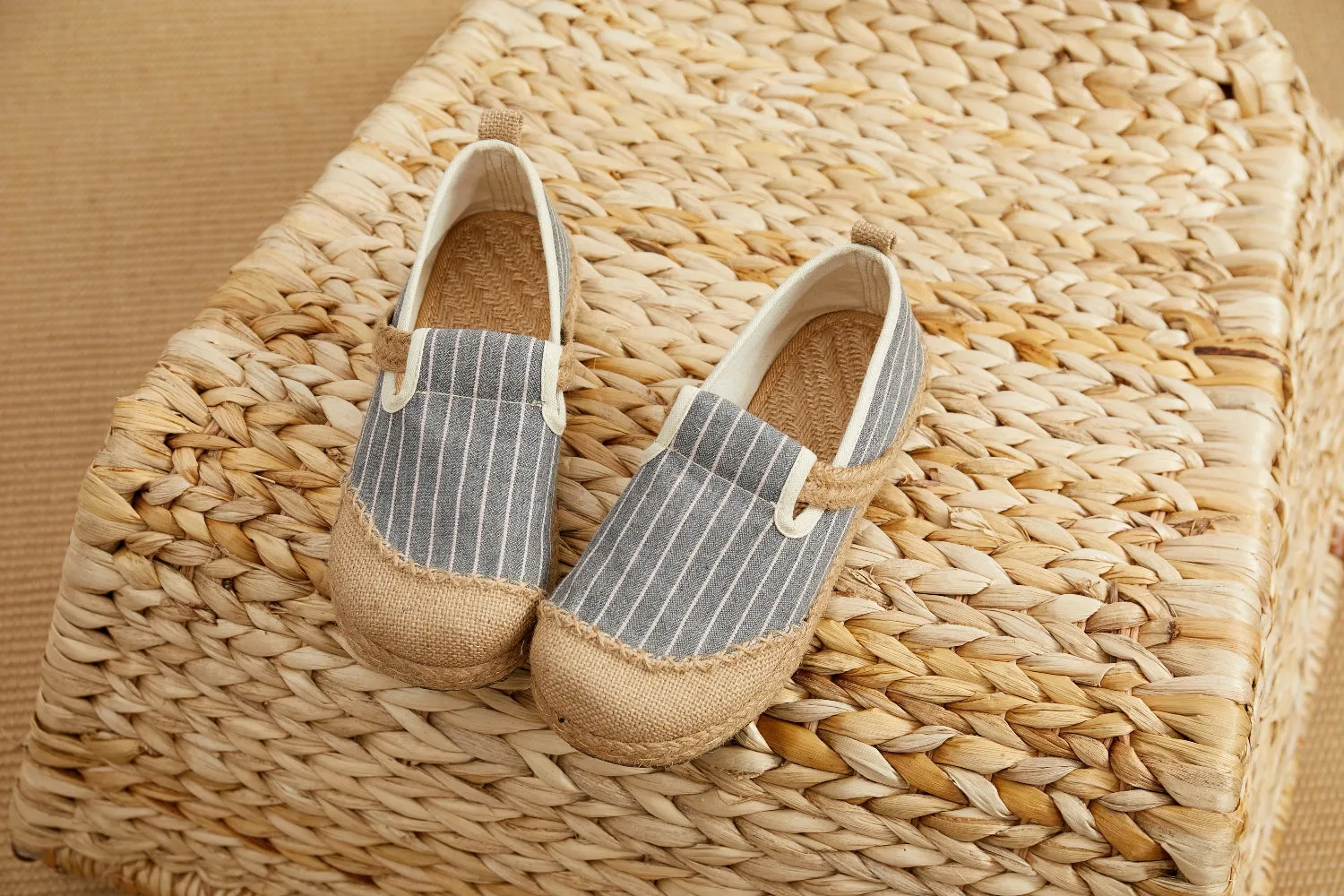 Cactus Rose |Stripe Strap-Accent Espadrilles Loafers - Women