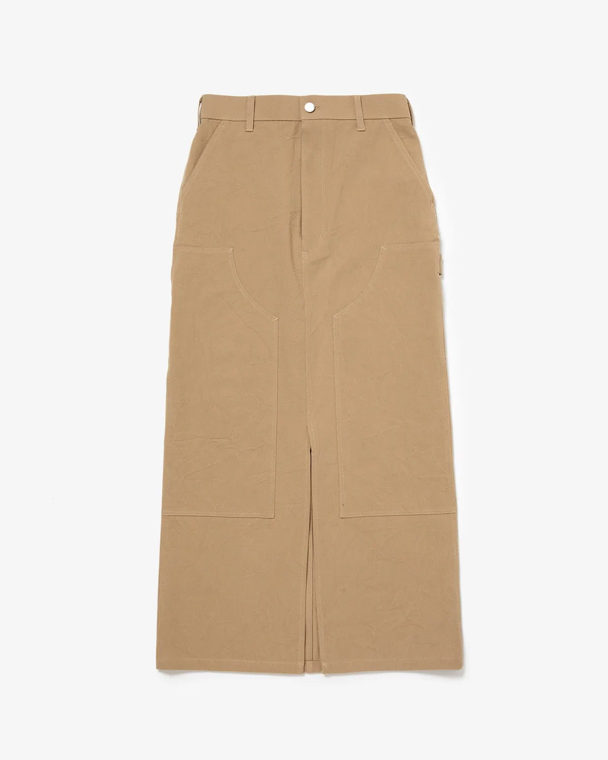 COTTON CHINO CLOTH DOUBLE KNEE SKIRT