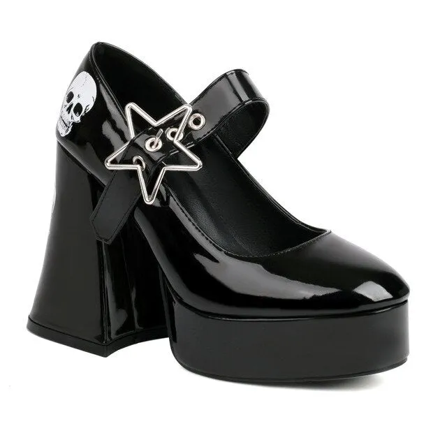 Funki Buys | Shoes | Women's Star Buckle Chunky Platforms