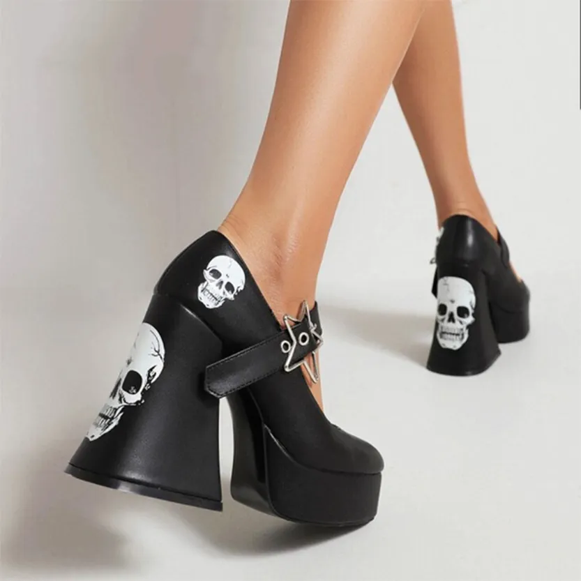 Funki Buys | Shoes | Women's Star Buckle Chunky Platforms