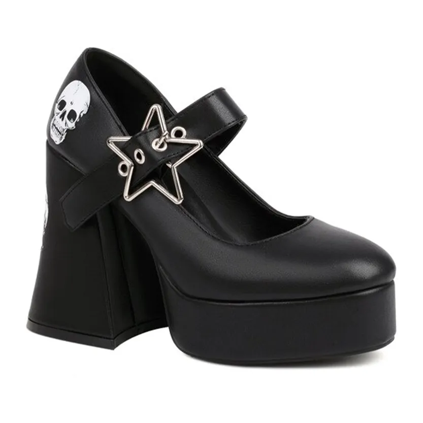Funki Buys | Shoes | Women's Star Buckle Chunky Platforms
