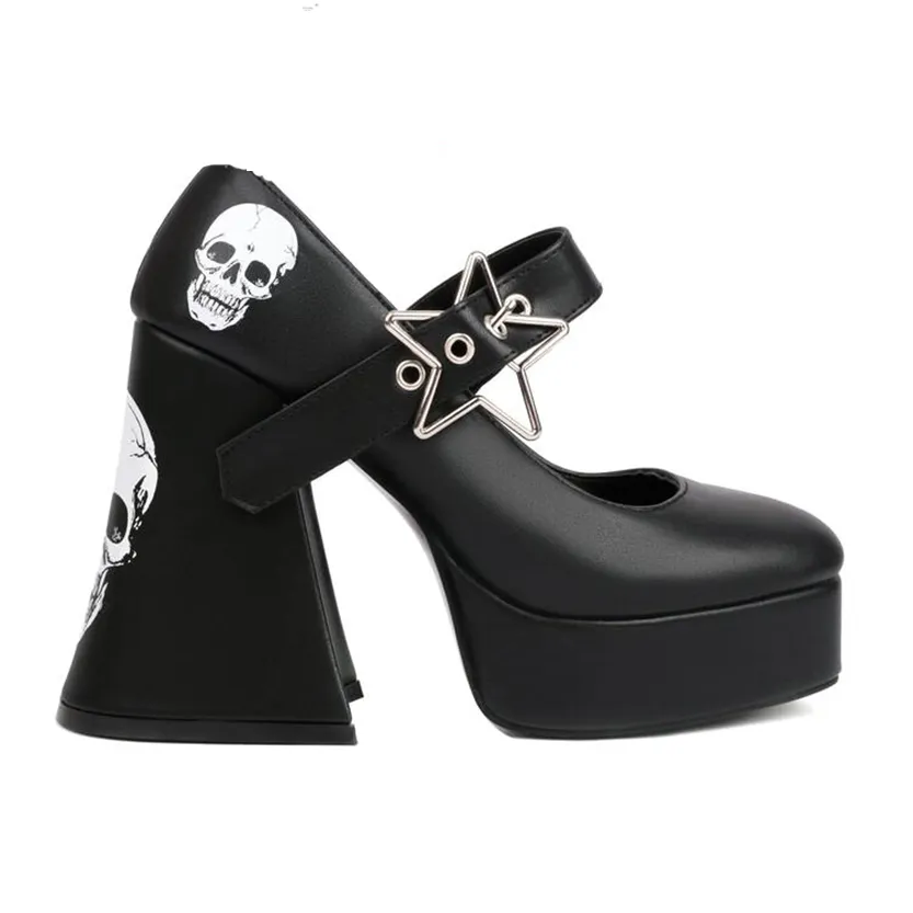 Funki Buys | Shoes | Women's Star Buckle Chunky Platforms