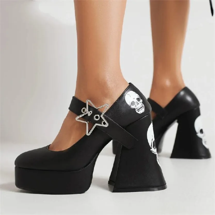 Funki Buys | Shoes | Women's Star Buckle Chunky Platforms