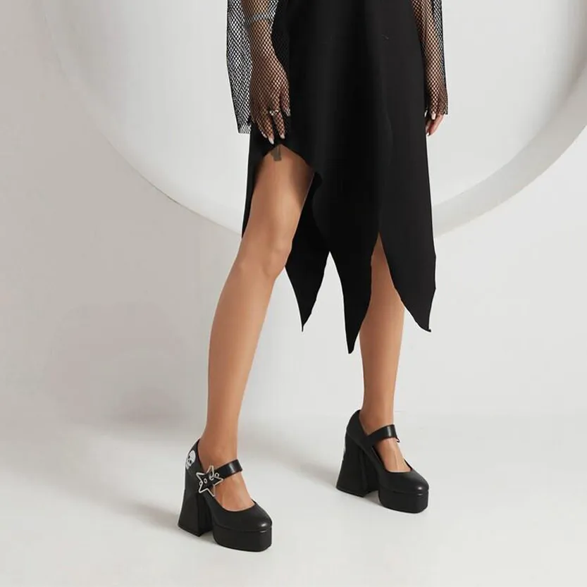 Funki Buys | Shoes | Women's Star Buckle Chunky Platforms