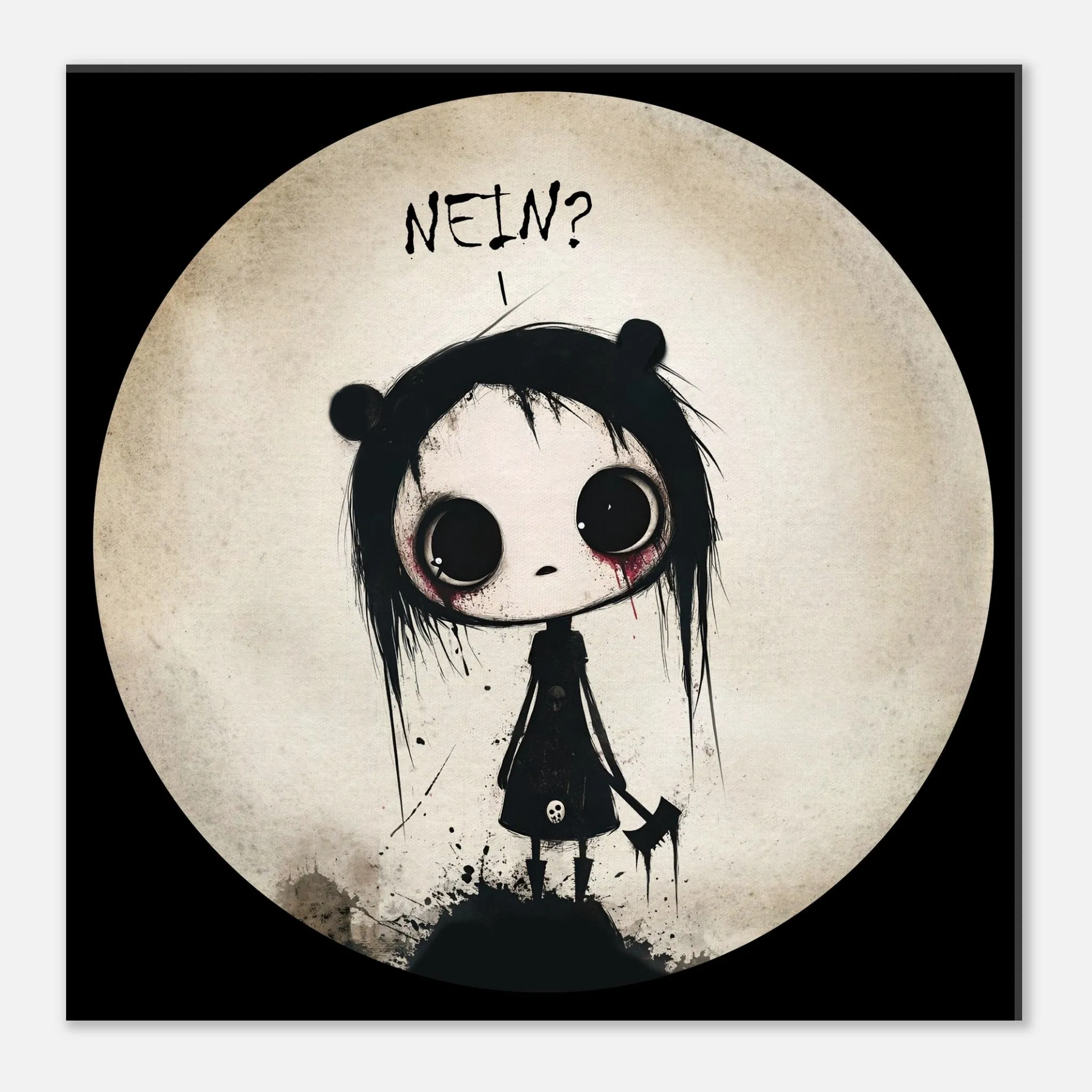 Nein? - Canvas 20x20 cm / 8x8″