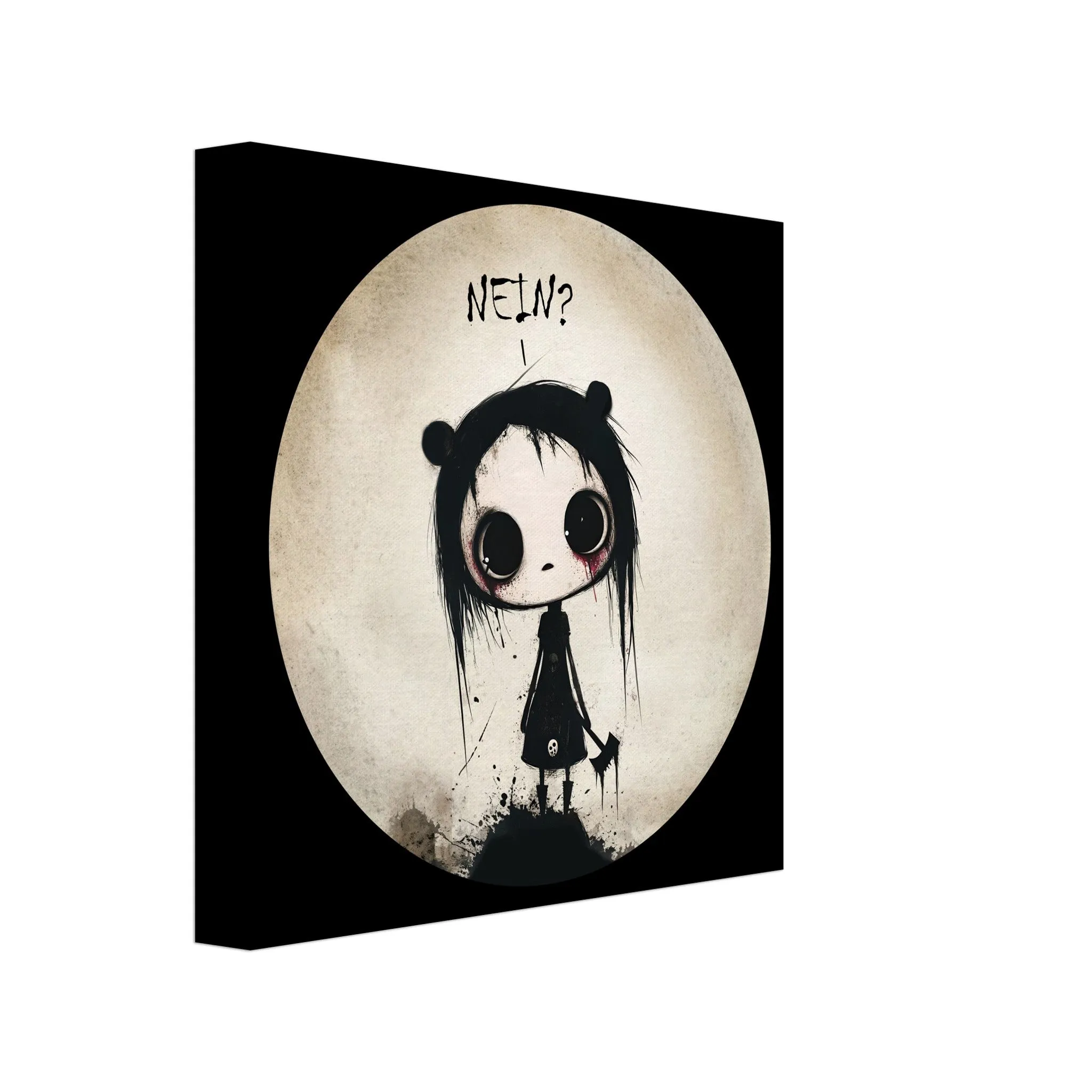 Nein? - Canvas 20x20 cm / 8x8″