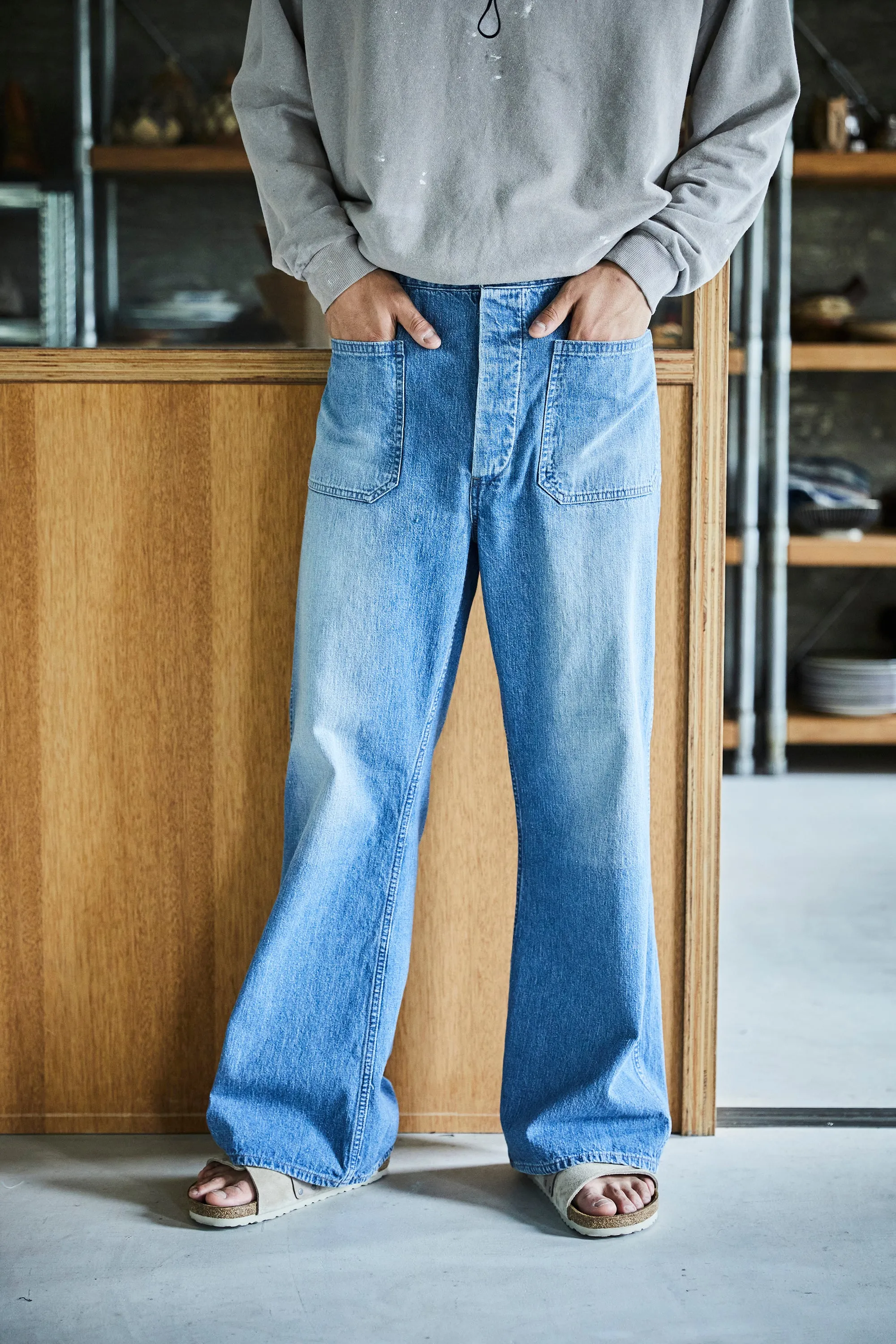 orSlow DENIM SAILOR PANTS - Denim Used