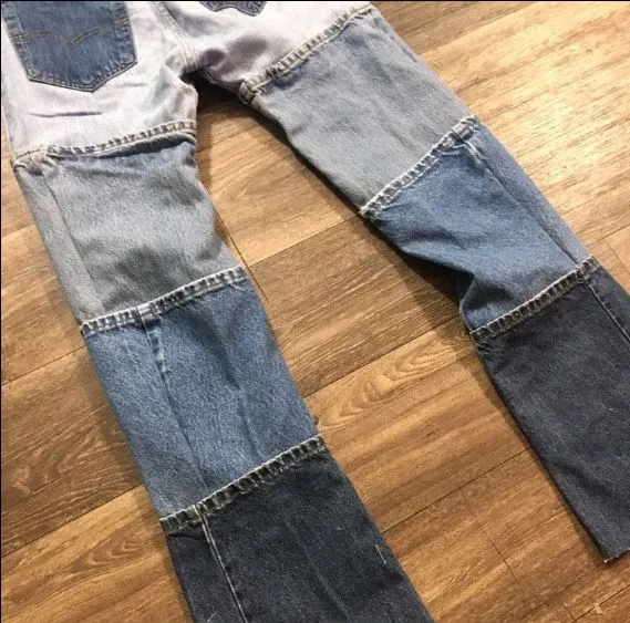 Reworked Men Four Color Denim Pants made using Lee, Levis and Wrangler Denim Pants, Style # CR210
