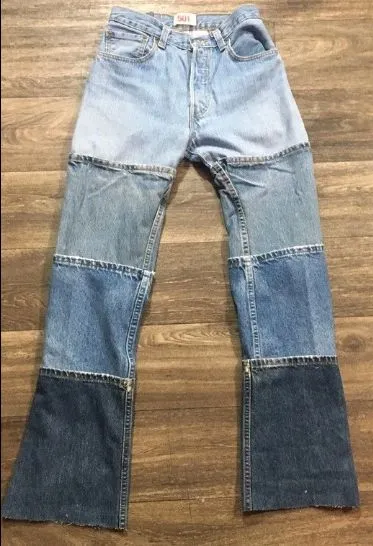 Reworked Men Four Color Denim Pants made using Lee, Levis and Wrangler Denim Pants, Style # CR210