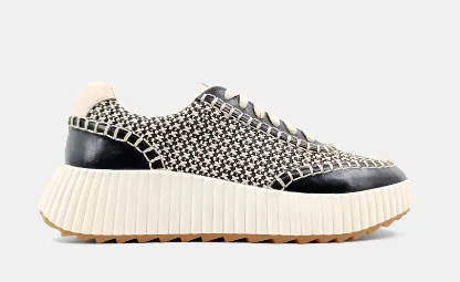 Selina Black Tennis Shoe