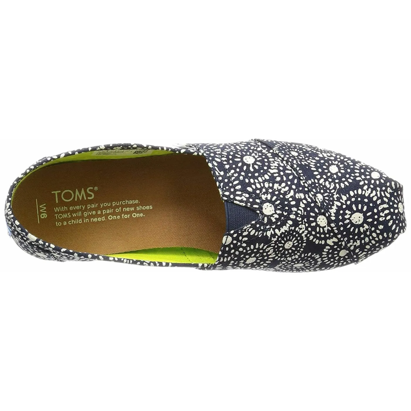 Toms Classic Navy Shibori Dots Womens Espadrilles