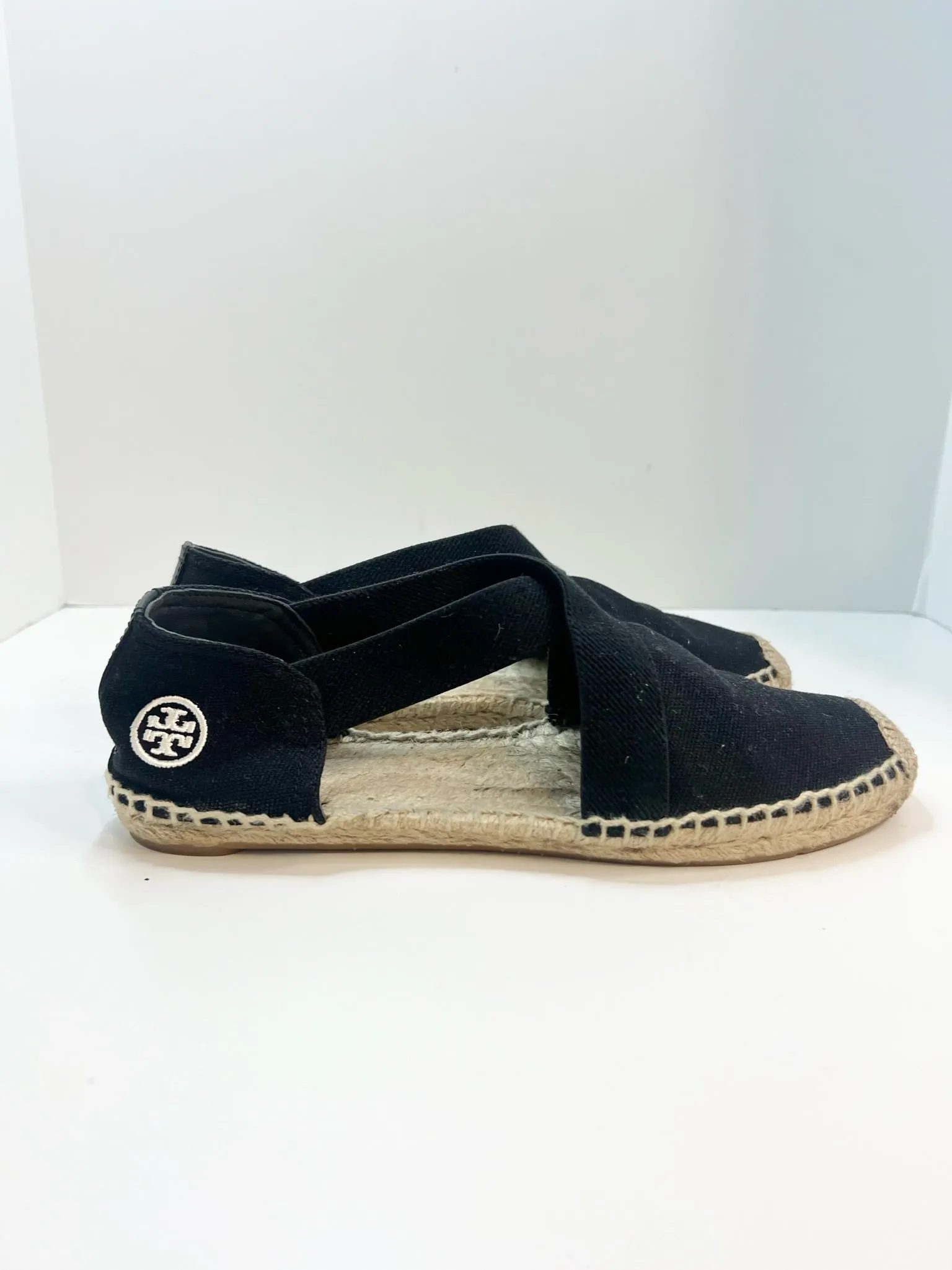 Tory Burch Catalina Black Espadrille, Size 8.5